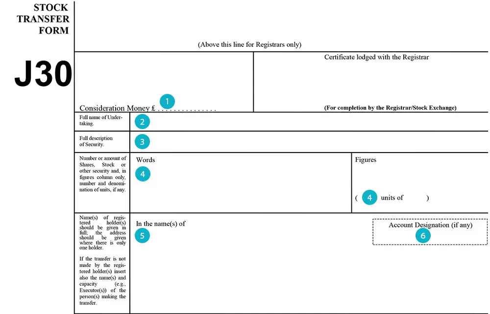 How To Transfer Shares Using The UK Stock Transfer Form J30 How To Transfer Shares Using The UK Stock Transfer Form J30